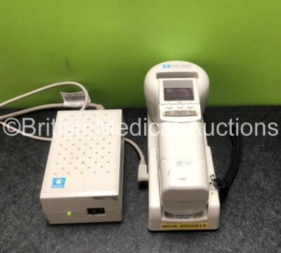 Nidek KM-500 Auto Keratometer (Slight Damage to Screen - See Photos) with 1 x AC Power Supply and 1 x Battery Charger