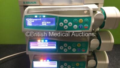 4 x B Braun Perfusor Space Syringe Pumps with 1 x B.Braun Space Docking ...