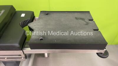 Portsmouth Surgical QA2 Hydraulic Patient Trolley with Mattress - Incomplete, Missing Board (Hydraulics Tested Working) - 3