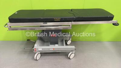 Portsmouth Surgical QA2 Hydraulic Patient Trolley with Mattress (Hydraulics Tested Working)