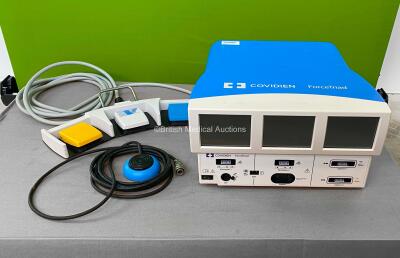 Covidien Force Triad Electrosurgical Diathermy Unit *Mfd - 07/2012* with 1 x Valleylab Bipolar Dome Footswitch and 1 x Valleylab Triple Footswitch (Powers Up) *T2G30538EX*