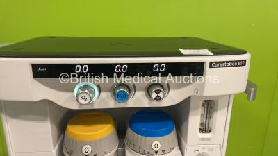 GE Carestation 650 Anaesthesia Machine Ref 1012-9650-000 *Mfd - 10/2015* Software Version 01/ SP08 with GE Monitor, Baxter Drager Vapor 2000 Sevoflurane Vaporizer, Baxter Drager D-Vapor Desflurane Vaporizer,Assorted Leads,Module, Absorber, Bellows and Hos - 10