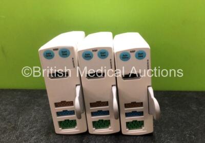 3 x E-PSM-00 Modules with ECG, SpO2, T1, T2 and NIBP Options *SN6717961 / 6601386 / 6601387*