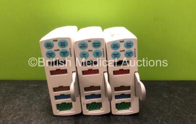 3 x GE Type E-PSMP Modules with ECG, SpO2, T1, T2, P1, P2 and NIBP Options *SN 6737880 / 6889881 / 6737870*