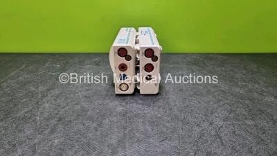 Job Lot Including Philips M3001A Module Including ECG, SpO2, NBP, Press and Temp Options and 1 x Philips M3012A Module Including Press,Temp,Press and Temp Options *SN DE34703746 / DE22747097*