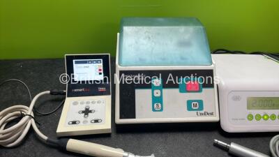 Job Lot of Dental Units Including 1 x Dentsply x-Smart Plus Drive Unit with 1 x AC Power Supply and 1 x Attachment, 1 x UnoDent Programmable Capsule Mixer and 1 x W&H REF 1692900 Drive Console with 1 x Footswitch and 1 x Attachment (All Powers Up) - 2