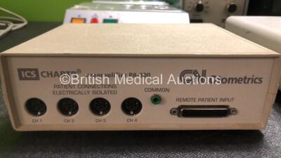 Mixed Lot Including 2 x Baxter Fibrinotherm Block Heaters (Both Power Up) 1 x Millar MDV-20 Velocimeter (Powers Up) 1 x GN Otometrics PA-800 Preamplifier (Untested Due to Missing Power Supply) 1 x Premier Farnell IMD-2000A Ups Unit (No Power) 1 x Shieldin - 4