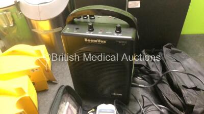 Mixed Lot Including 1 x Hover Matt Hover, 2 x Suction Cups, 6 x Pari Junior BOY SX Nebulizers, 3 x Toby Churchill Lightwriter Units (1 with Missing Cover-See Photo) 1 x Boomvox Wireless Amplifier *SN LW4001519, SL35M7980, SL35M17118, SN 2W18B02093, 2W17H0 - 5