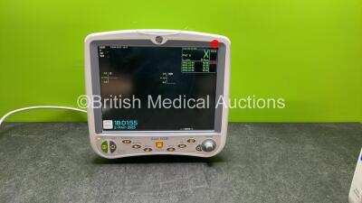 GE Dash 5000 Patient Monitor Including ECG, CO2, SpO2, NBP, BP1/3, BP2/4 and Temp/CO Options (Powers Up with Slight Damage to Casing-See Photo) *SN SBG06525890GA*