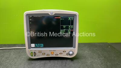 GE Dash 5000 Patient Monitor Including ECG, CO2, SpO2, NBP, BP1/3, BP2/4 and Temp/CO Options (Powers Up with Slight Damage to Casing-See Photo) *SN SD007418643GA*