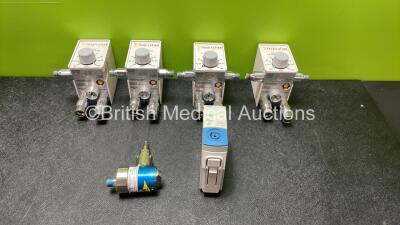 Mixed Lot Including 4 x Inspiration Lowe Flow Air Oxygen Blenders, 1 x Microflow Valve and 1 x Philips M1020B SpO2 Module *SN DE62006866, 016U08B, 069M09B, 292407B, 296D02B* *W*