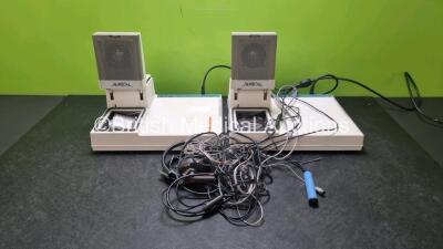 2 x Madsen Hi-Pro Aurical Audiometers with 1 x Headphones and Cables (1 x no Power) *SN 700491 / 70042*