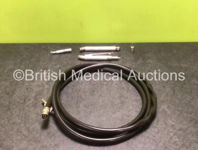 Job Lot Including 1 x Hall 5058-01 Surgairtome Two Handpiece, 1 x Hall 5053-11 micro 100 Sagittal Saw Handpiece, 1 x Hall 1375-12 Attachment, 1 x Hall 1375-02 Attachment and 2 x Hoses