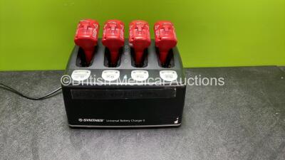 Synthes Universal Battery Charger II with 4 x Synthes 530.630 Batteries (Powers Up) *SN 010297*