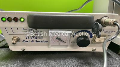 Mixed Lot Including 1 x Flaem Port A Suction Unit with 1 x AC Power Supply (Powers Up) 1 x Thrombelastograph Analyzer (Untested Due to No Power Supply) 1 x Carefusion Bird Mark 7 Respirator and 1 x Baxter Fibrinotherm *SN 09AC360033, 838KBB, 5455* - 2