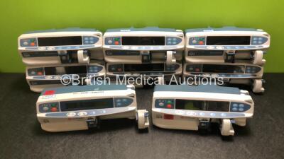 Job Lot Including 6 x CareFusion Alaris GH Guardrails Plus Syringe Pumps (All Power Up) 1 x CareFusion Alaris GS Syringe Pump and 1 x CareFusion Alaris GH Syringe Pump (Both Draw Power) *SN 270003072 / 800260170 / 270002996 / 800103346 / 270002997 / 27000