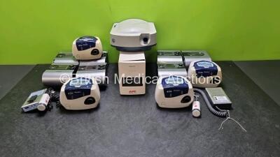 Mixed Lot Including 2 x ResMed S9 Escape CPAP Units (1 x No Power) 3 x ResMed S9 Autoset CPAP Units (All Power Up) 2 x ResMed S9 VPAP-ST Unit with 1 x Humidifier Chamber (Powers Up) 3 x ResMed S8 Escape 2 CPAP Units, 1 x ResMed S8 Escape CPAP Unit, 1 x 