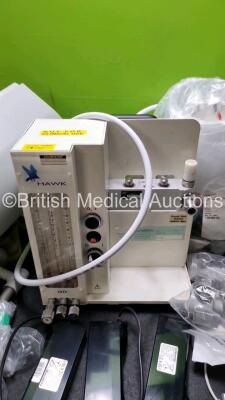 Job Lot Including Various Spare Anaesthesia Parts and 1 x Anmedic Hawk Wall Mounted Anaesthesia Machine with Hoses with 3 x Euro Energy Batteries *cage* - 2