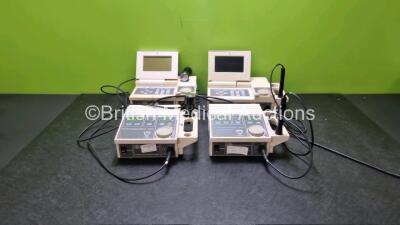 Job Lot Including 2 x EMS Medilink Control Modules with 1 x Handpiece and 1 x Transducer / Probe (Both Power Up 1 x with Blank Screen) 1 x EMS Therasonic 450 Model 81 Ultrasound Unit with 1 x Handpiece (Powers Up) and 1 x EMS Therasonic 350 Model 80 Ultra