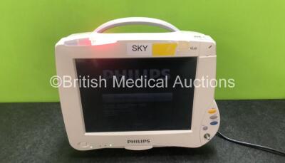 Philips IntelliVue MP50 Patient Monitor (Powers Up with Missing Dial and Missing Badge - See Photos) *SN DE820A4092*