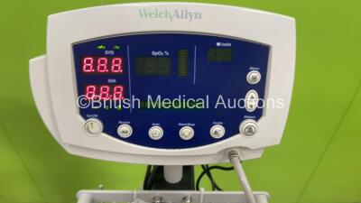 5 x Welch Allyn 53N00 Patient Monitors on 3 x Stands with Various Leads and 3 x Power Supplies (All Power Up) - 4