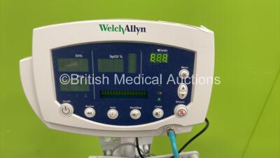 5 x Welch Allyn 53N00 Patient Monitors on 3 x Stands with Various Leads and 3 x Power Supplies (All Power Up) - 5