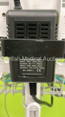 5 x Welch Allyn 53N00 Patient Monitors on 3 x Stands with Various Leads and 3 x Power Supplies (All Power Up) - 8