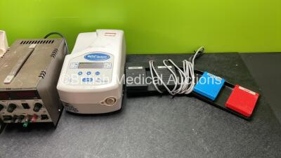 Mixed Lot Including 1 x Thurlby 30V-1A Unit, 1 x Respironics BiPAP Ventilator, 1 x DeVilbiss Pulmo Star Nebulizer and 1 x Footswitch (Damaged Cable-See Photo) - 3