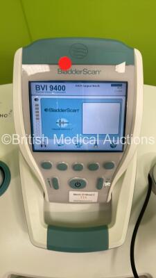 Verathon BVI 9400 Bladder Scanner with Probe and Battery on Stand (Power Up) *S/N B4004440* - 2