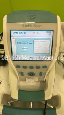 Verathon BVI 9400 Bladder Scanner with Probe, Battery and Battery Charger on Stand (Power Up - Crack to Probe - See Pictures) *S/N B4017716* - 2