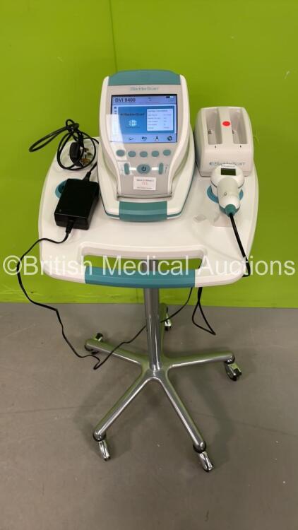 Verathon BVI 9400 Bladder Scanner with Probe, Battery and Battery Charger on Stand (Power Up) *S/N B4010118*