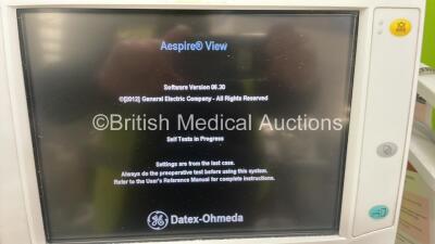 Datex-Ohmeda Aespire View Anaesthesia Machine Software Version 06.30 with Bellows and Hoses (Powers Up) - 2