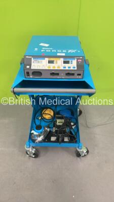 ValleyLab Force FX-8C Electrosurgical / Diathermy Unit on Stand with Dual Footswitch and Dome Footswitch (Powers Up) *S/N F4433562A*