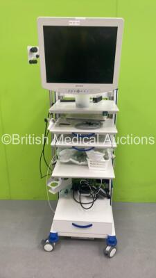 Stack Trolley with Sony Monitor (No Power - 3 Pin Power Supply - See Pictures - Adaptor Not Included\)