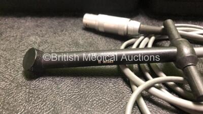 Mixed Lot Including 1 x Drager 4322975 E530U CO2 Sensor CAPNOSTAT EtCO2 in Case, 1 x Siemens 4322975 E530U CO2 Sensor CAPNOSTAT EtCO2 in Case and 1 x GE TE 100024 2.0 MHz Probe / Transducer *SN 160072 / 21670 / W1463* - 3