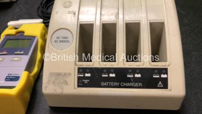 Mixed Lot Including 1 x Deltex Medical Cardio Q ODM Monitor, 1 x Edwards Lifesciences Vigilance II Patient Monitor, 1 x Edwards Critical-Care Baxter Vigilance Monitor, 1 x Nellcor SpO2 Monitor, 1 x SC 7000 / SC 9000XL Panasonic Battery Charger and 1 x Med - 7