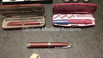 Mixed Lot Including 3 x Zeal Ear Thermometers, 6 x Various Thermometers, 1 x GE TuffSat Monitor with Finger Sensor, 3 x Insulin Pens, 1 x Welch Allyn SureTemp Plus Thermometer, 1 x Keeler Otoscope / Ophthalmoscope with 1 x Attachment in Case and 1 x Welch - 4