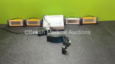 Mixed Lot Including 1 x Huntleigh Dopplex Assist Unit with 1 x Charger Cradle and 1 x AC Power Supply (Powers Up with Blank Screen and Alarm) 4 x GE Ohmeda Trusat Pulse Oximeters (All Untested Due to Missing Power Supplies) 1 x Phoenix Met Charger (Powers