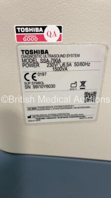 Toshiba Aplio XG SSA-790A Flat Screen Ultrasound Scanner *S/N 99I10Y6030* **11/2010** with 1 x Transducer / Probe (PVT-661VT *Mfd 12/2005*) and Sony UP-D897 Digital Graphic Printer (Powers Up) ***IR940*** - 6