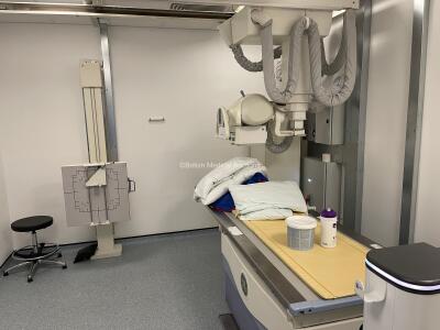 GE Proteus X-ray Bucky with original Tube, Including Patient Table, Wall Stand, X-ray Overhead Bucky and Tube, Generator, X-Ray Console and Ceiling Rails. Fully functional when Removed, Fully OEM Maintained, System has been Professionally De-Installed. *Q - 7