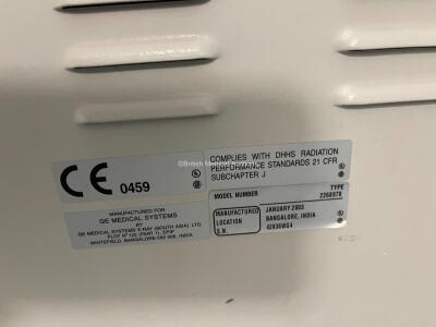 GE Proteus X-ray Bucky with original Tube, Including Patient Table, Wall Stand, X-ray Overhead Bucky and Tube, Generator, X-Ray Console and Ceiling Rails. Fully functional when Removed, Fully OEM Maintained, System has been Professionally De-Installed. *Q - 8