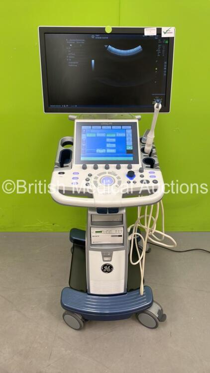 GE Logiq P9 Flat Screen Ultrasound Scanner Ref R2.5 *S/N LP9002028* **Mfd 10/2017** Software Version R2 Software Revision 5.4 with 2 x Transducers / Probes ( C1-5-RS Ref5384874 *Mfd 10/2017* / E8C-RS Ref 5318734 *Mfd 04/2019*) and Sony UP-D898MD Digital G