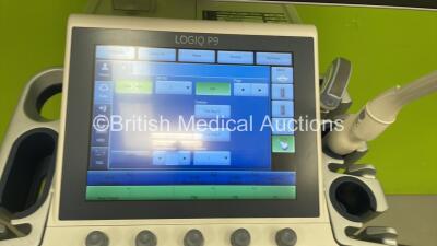 GE Logiq P9 Flat Screen Ultrasound Scanner Ref R2.5 *S/N LP9002028* **Mfd 10/2017** Software Version R2 Software Revision 5.4 with 2 x Transducers / Probes ( C1-5-RS Ref5384874 *Mfd 10/2017* / E8C-RS Ref 5318734 *Mfd 04/2019*) and Sony UP-D898MD Digital G - 3