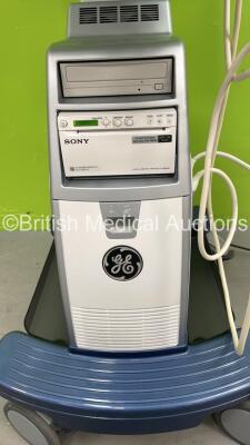 GE Logiq P9 Flat Screen Ultrasound Scanner Ref R2.5 *S/N LP9002028* **Mfd 10/2017** Software Version R2 Software Revision 5.4 with 2 x Transducers / Probes ( C1-5-RS Ref5384874 *Mfd 10/2017* / E8C-RS Ref 5318734 *Mfd 04/2019*) and Sony UP-D898MD Digital G - 4