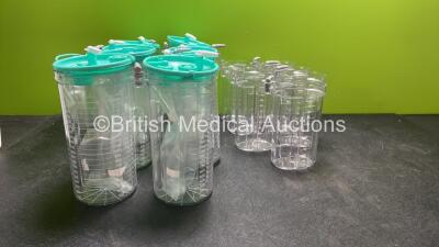 Job Lot of Serres Suction Cups Including 8 x Serres 2000ml Suction Cups with Lids and 7 x Serres 1000ml Suction Cups