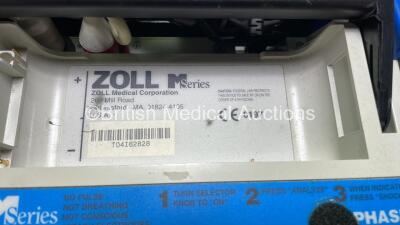 Zoll M Series Defibrillator Including Pacer, ECG and Printer Options with 2 x Batteries and 1 x 3 Lead ECG Lead in Carry Bag (Powers Up) - 3