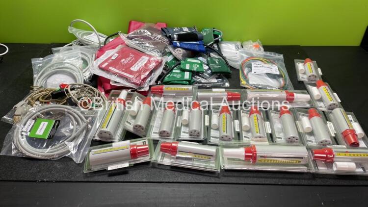 Mixed Lot Including NIBP Hoses, ECG Lead, BP Cuffs and Peak Flow Meters