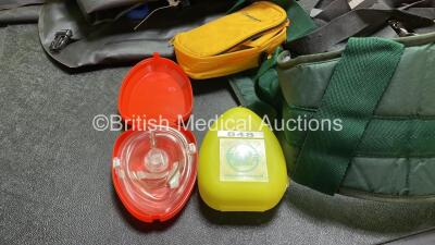 Mixed Lot Including 6 x Ferno Side Pads, 1 x Phil E Slide Key Grip, 1 x Emergency Aspirator, 1 x Kendrick Traction Splint and 2 x Mouth Pieces - 2