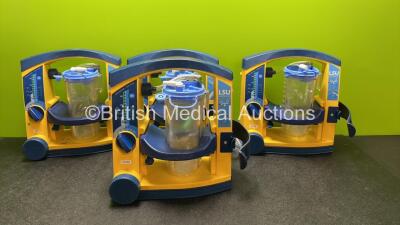 4 x Laerdal LSU Suction Units with 4 x Cups and Lids (All Power Up)