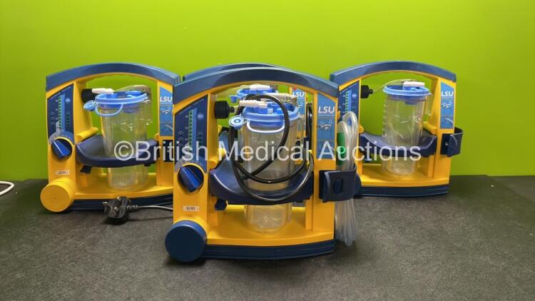 4 x Laerdal LSU Suction Units with 4 x Cups and Lids (All Power Up)